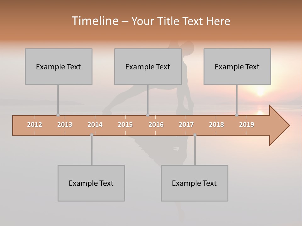A Person Doing A Yoga Pose In Front Of A Sunset PowerPoint Template