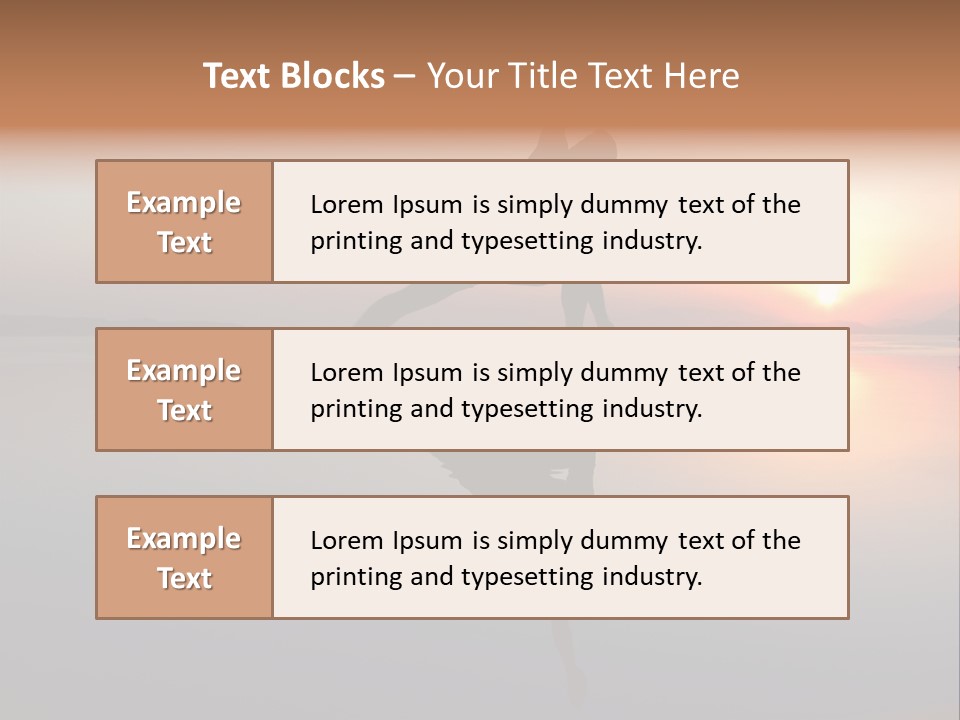 A Person Doing A Yoga Pose In Front Of A Sunset PowerPoint Template