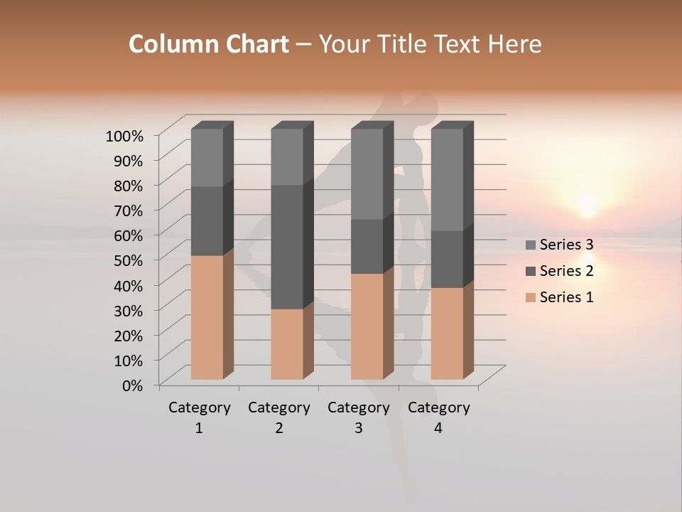 A Person Doing A Yoga Pose In Front Of A Sunset PowerPoint Template
