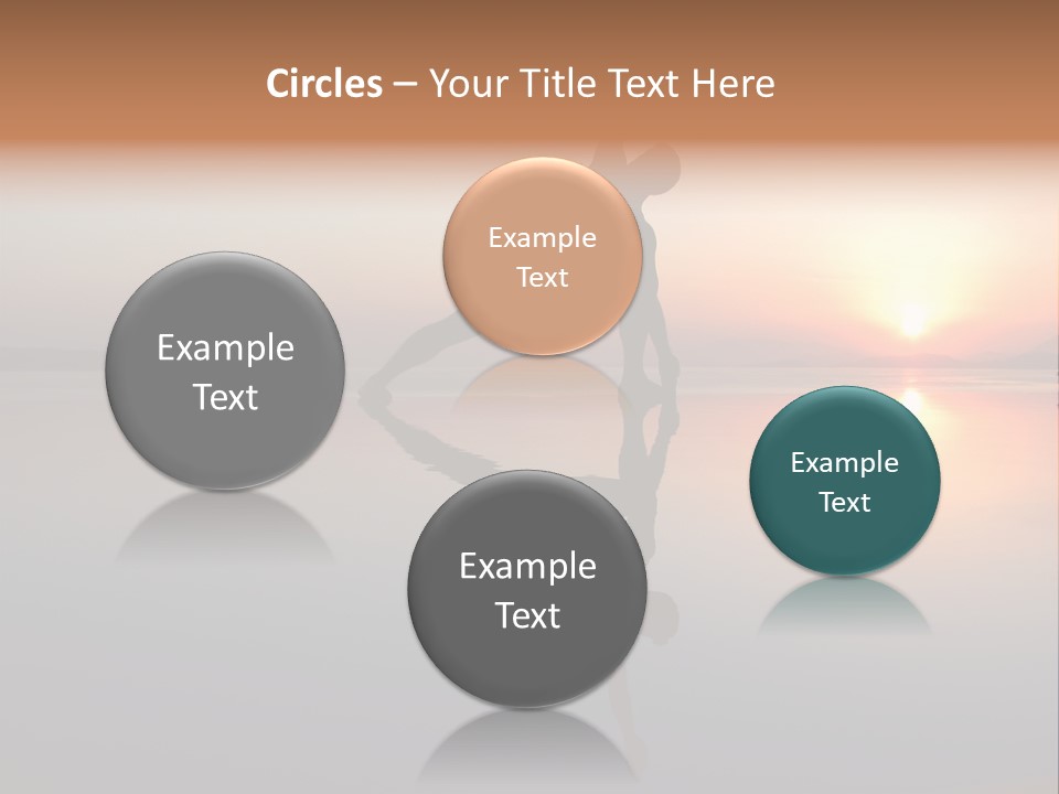 A Person Doing A Yoga Pose In Front Of A Sunset PowerPoint Template