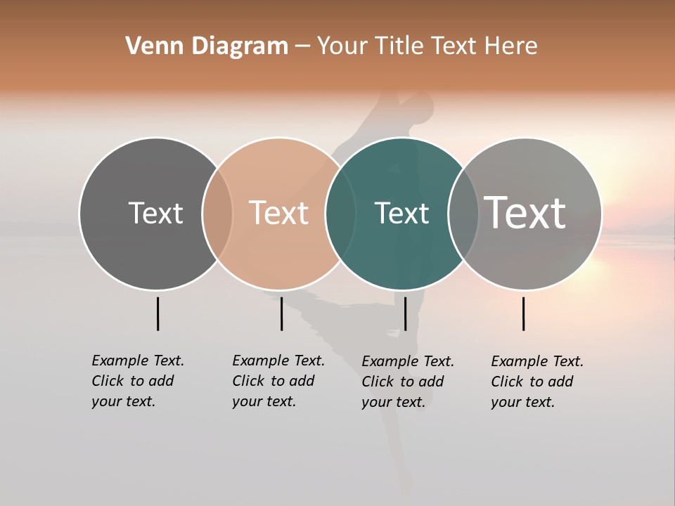 A Person Doing A Yoga Pose In Front Of A Sunset PowerPoint Template