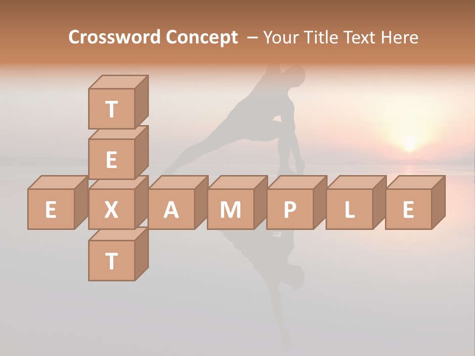 A Person Doing A Yoga Pose In Front Of A Sunset PowerPoint Template