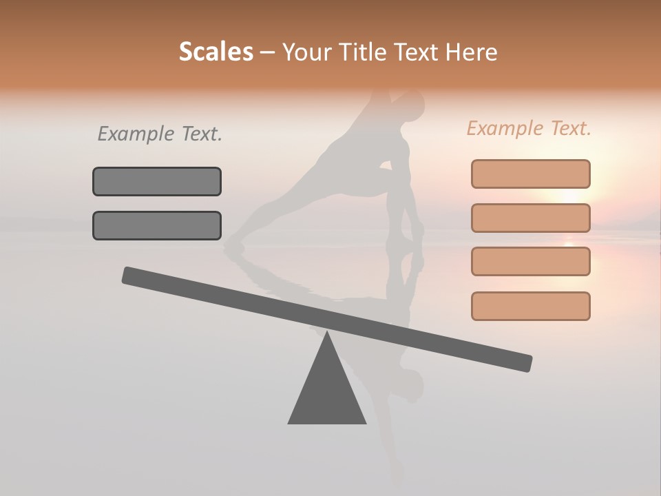 A Person Doing A Yoga Pose In Front Of A Sunset PowerPoint Template