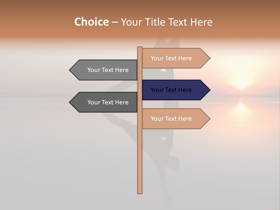 A Person Doing A Yoga Pose In Front Of A Sunset PowerPoint Template