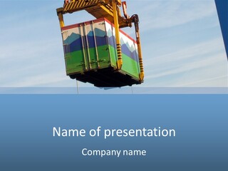 Machine Shipping Red PowerPoint Template