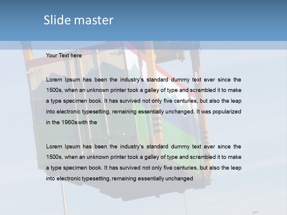 Machine Shipping Red PowerPoint Template