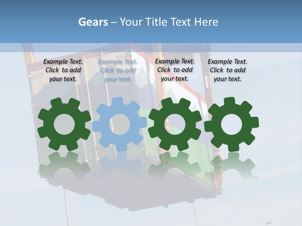 Machine Shipping Red PowerPoint Template