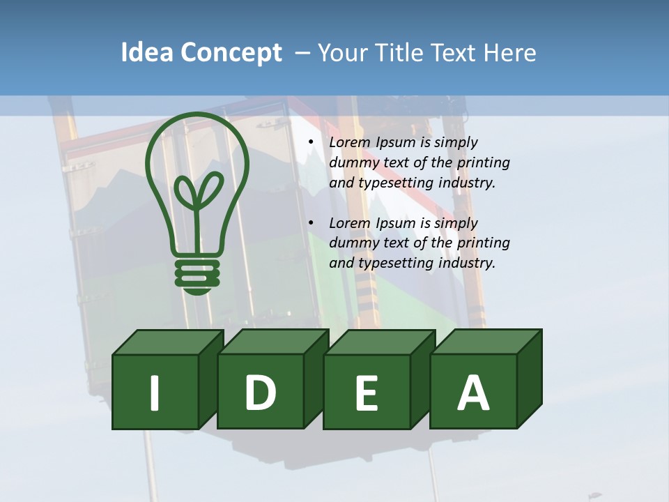 Machine Shipping Red PowerPoint Template