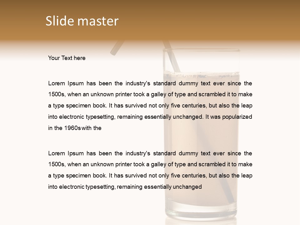 Glass Isolated Drop PowerPoint Template