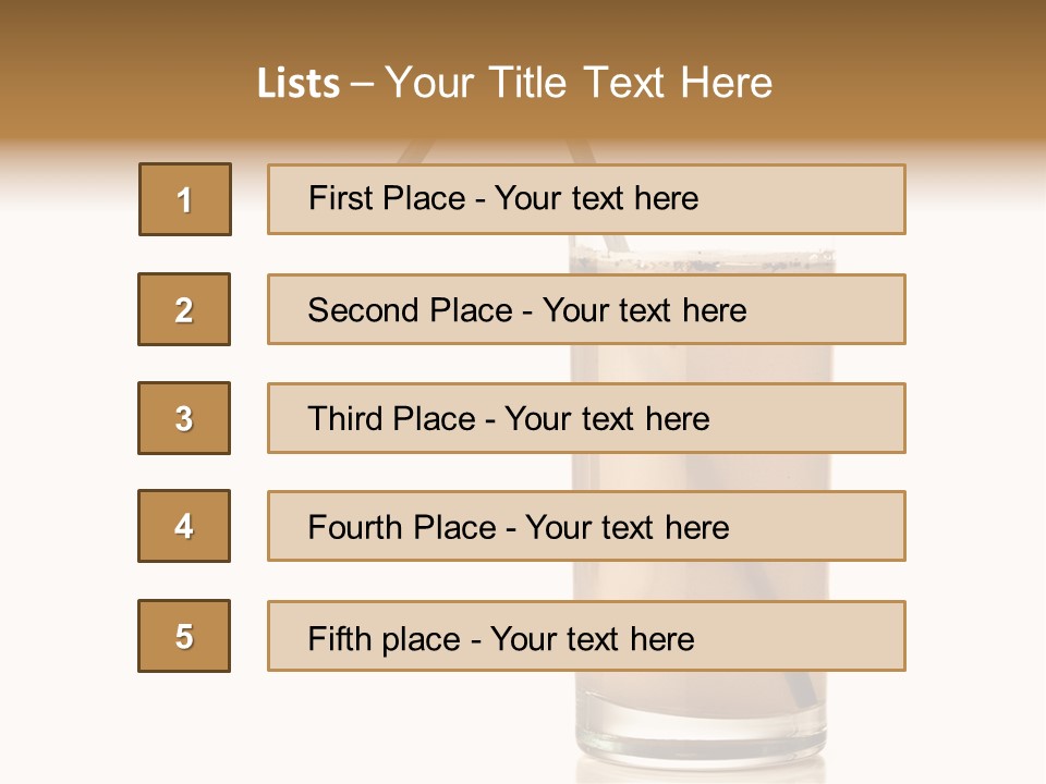 Glass Isolated Drop PowerPoint Template