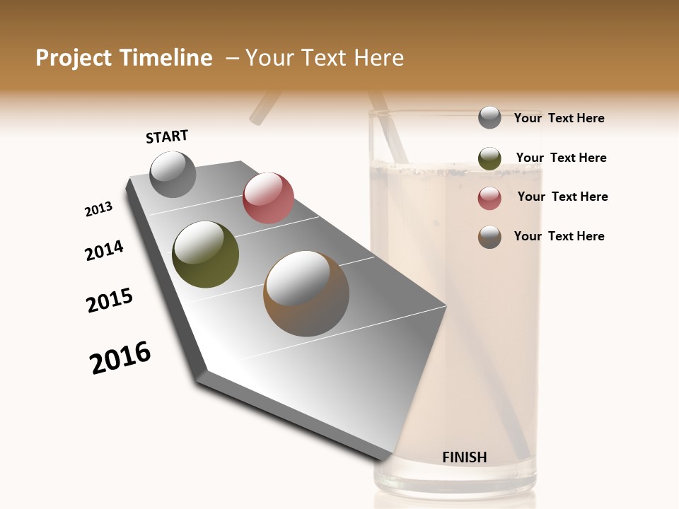 Glass Isolated Drop PowerPoint Template
