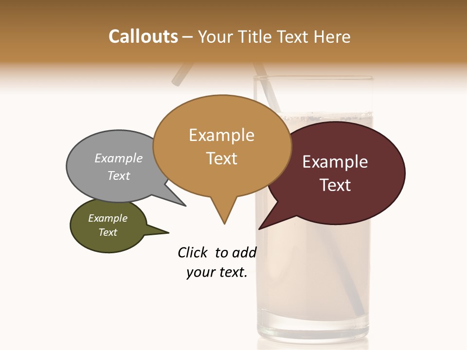 Glass Isolated Drop PowerPoint Template