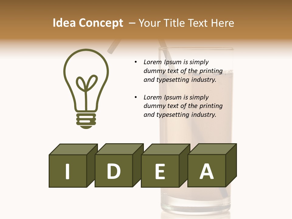 Glass Isolated Drop PowerPoint Template