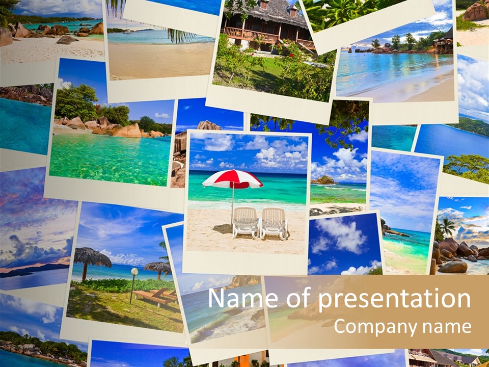 Collage Vacation Resort PowerPoint Template