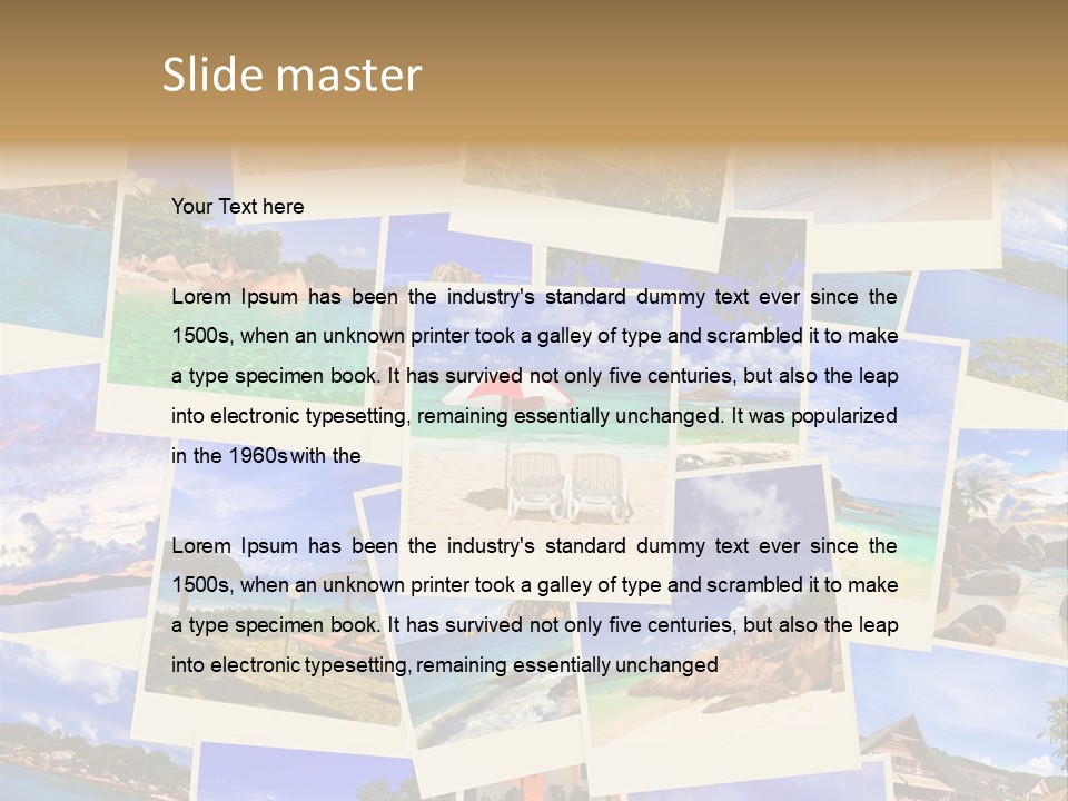 Collage Vacation Resort PowerPoint Template