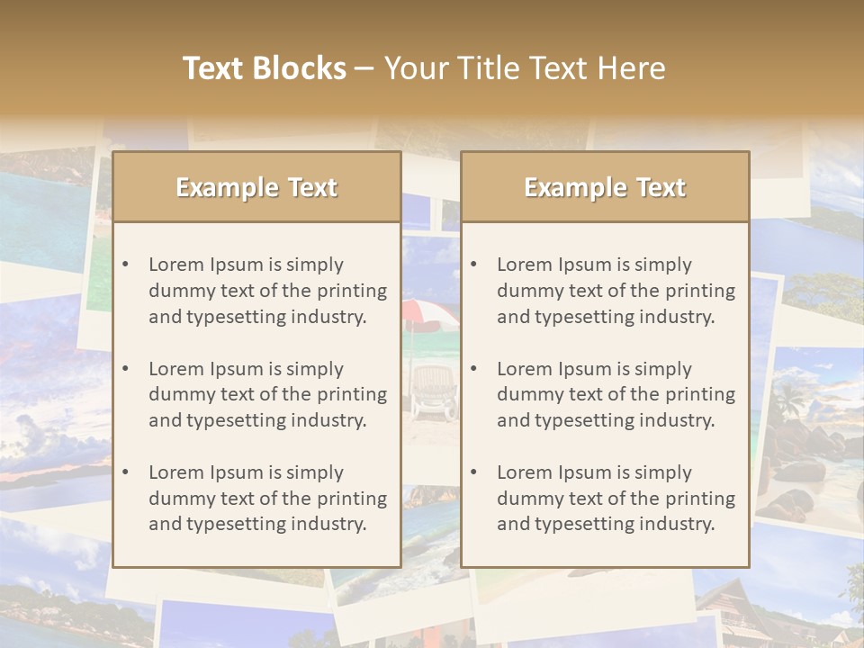Collage Vacation Resort PowerPoint Template