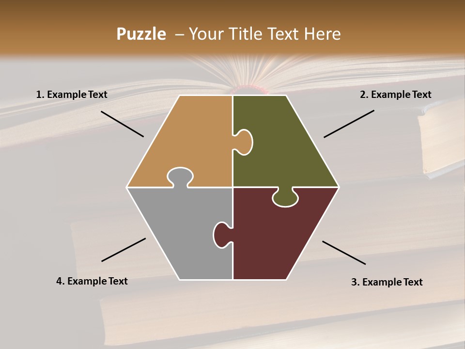 A Stack Of Books Powerpoint Presentation Template PowerPoint Template