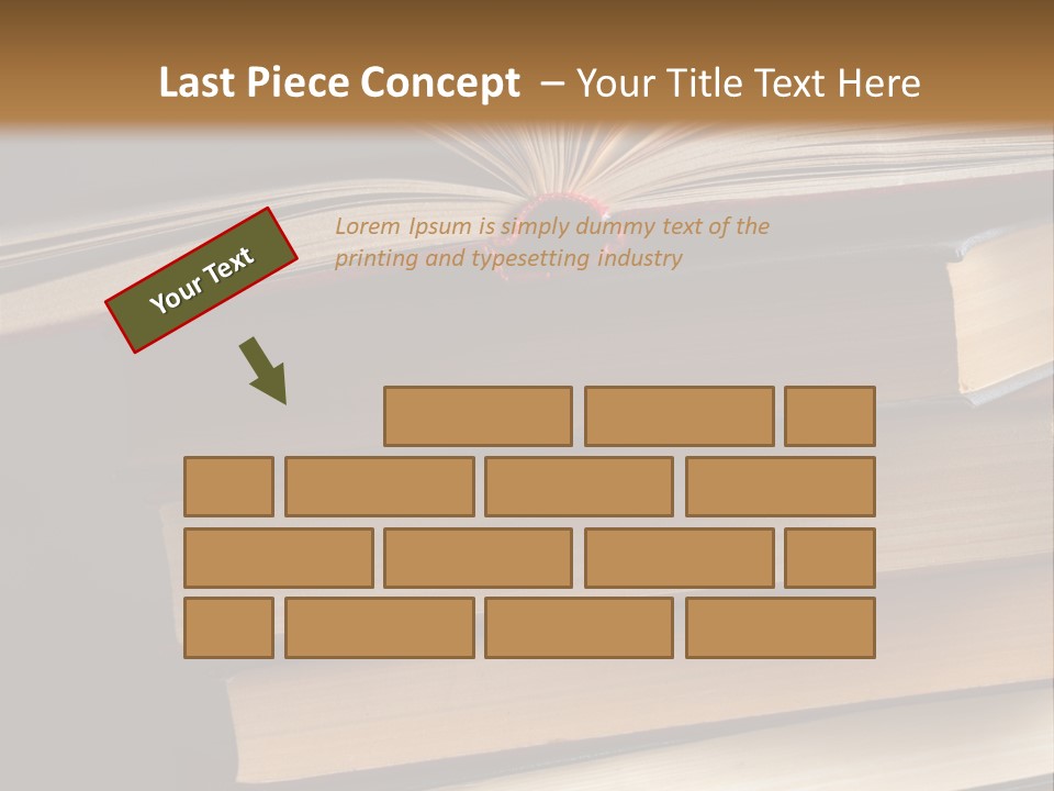 A Stack Of Books Powerpoint Presentation Template PowerPoint Template