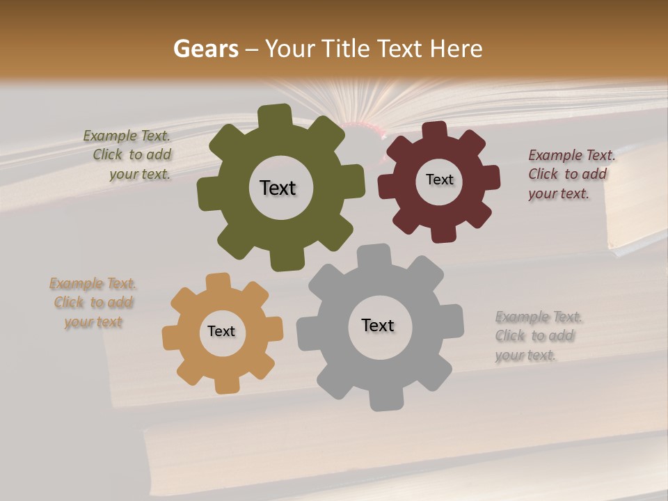 A Stack Of Books Powerpoint Presentation Template PowerPoint Template