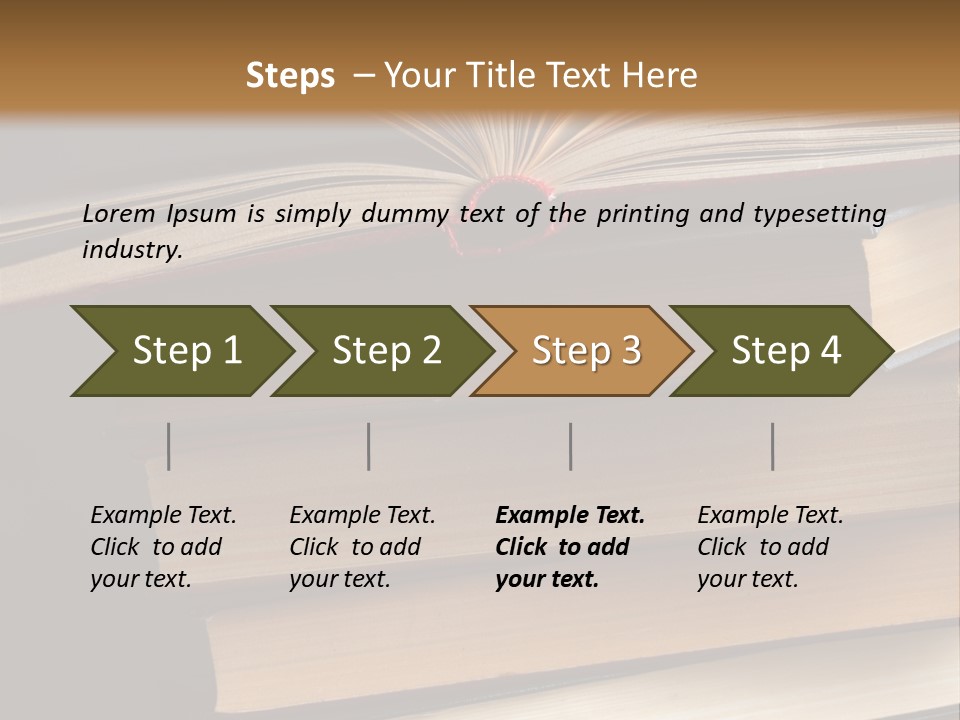 A Stack Of Books Powerpoint Presentation Template PowerPoint Template
