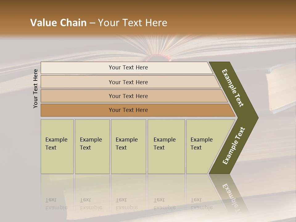A Stack Of Books Powerpoint Presentation Template PowerPoint Template