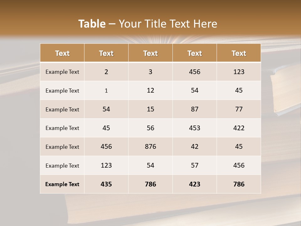 A Stack Of Books Powerpoint Presentation Template PowerPoint Template