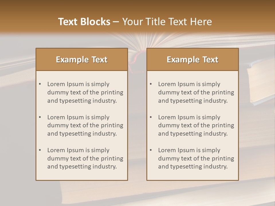 A Stack Of Books Powerpoint Presentation Template PowerPoint Template