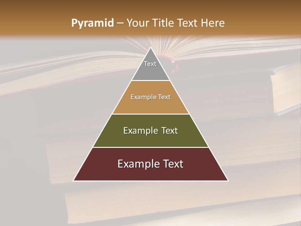 A Stack Of Books Powerpoint Presentation Template PowerPoint Template