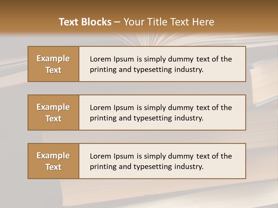 A Stack Of Books Powerpoint Presentation Template PowerPoint Template