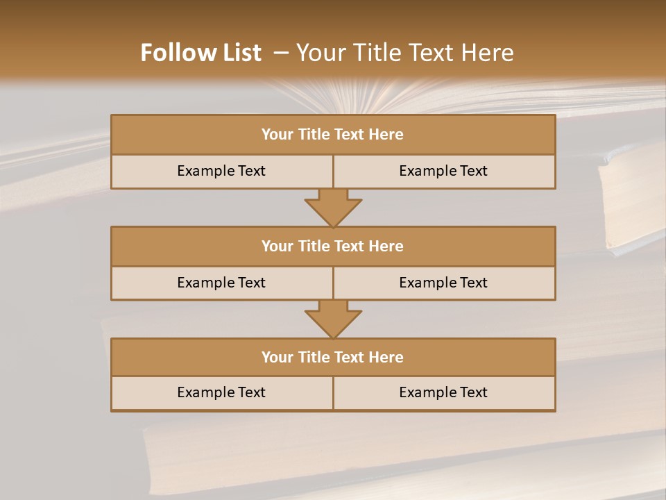 A Stack Of Books Powerpoint Presentation Template PowerPoint Template