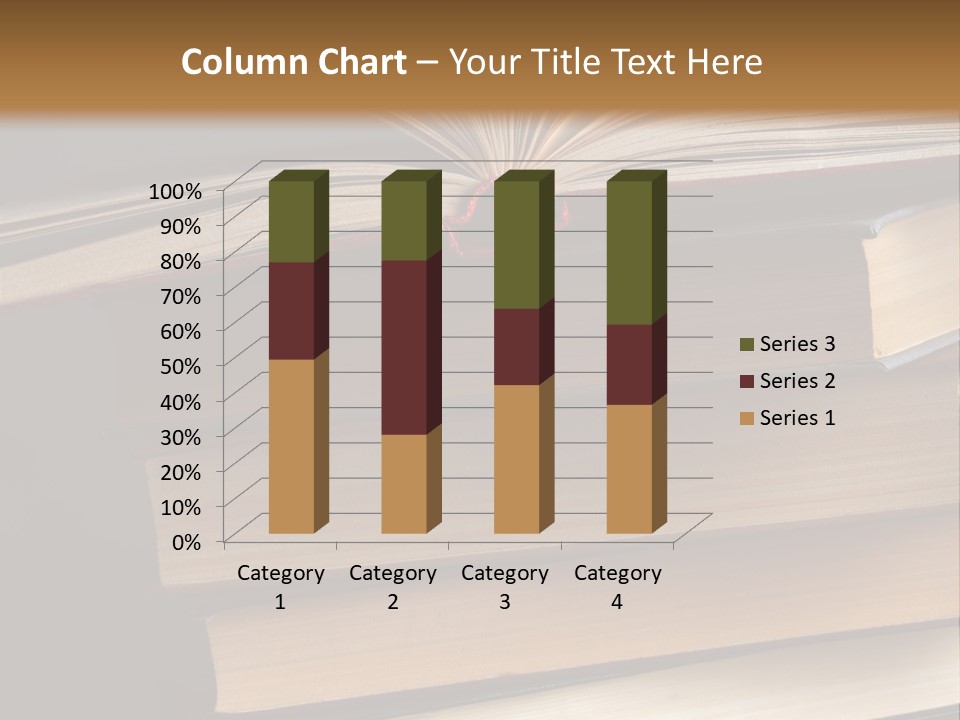 A Stack Of Books Powerpoint Presentation Template PowerPoint Template