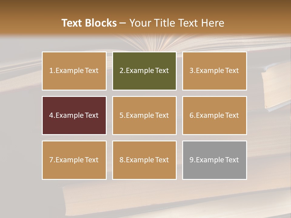 A Stack Of Books Powerpoint Presentation Template PowerPoint Template