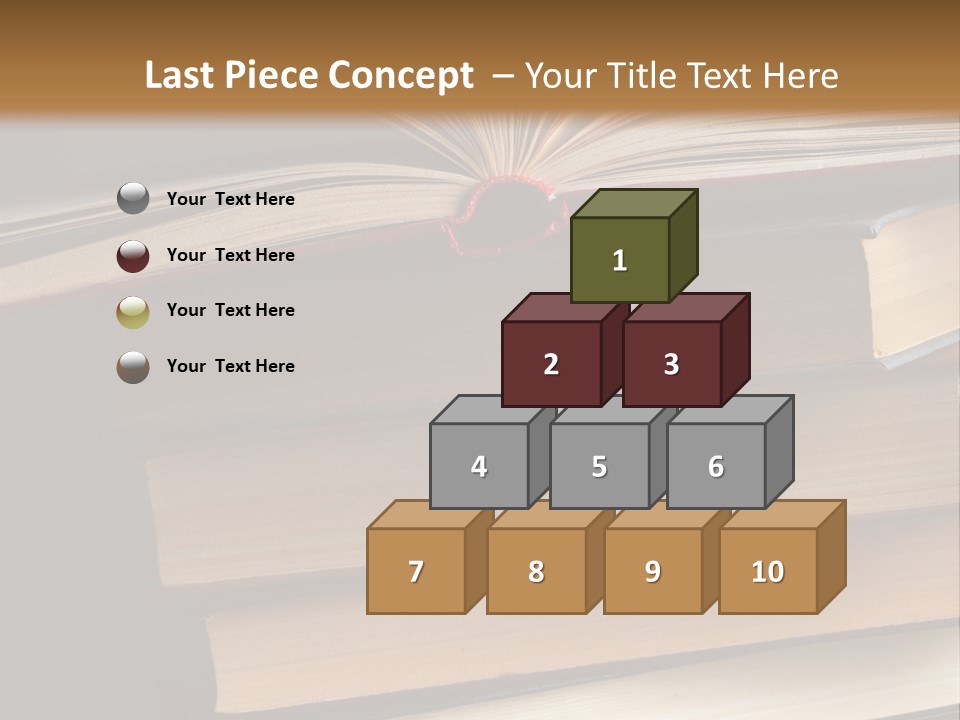A Stack Of Books Powerpoint Presentation Template PowerPoint Template