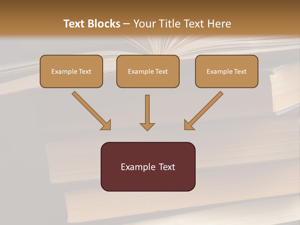 A Stack Of Books Powerpoint Presentation Template PowerPoint Template