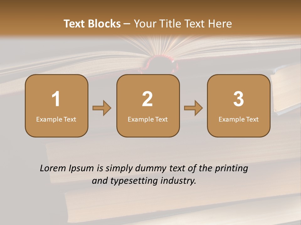 A Stack Of Books Powerpoint Presentation Template PowerPoint Template
