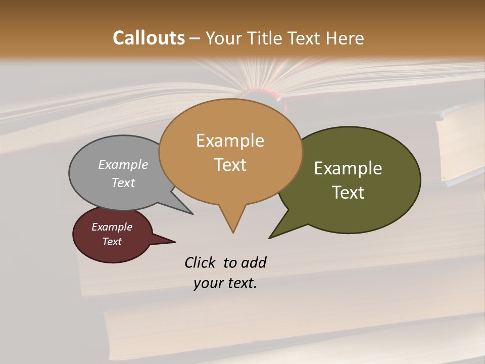 A Stack Of Books Powerpoint Presentation Template PowerPoint Template