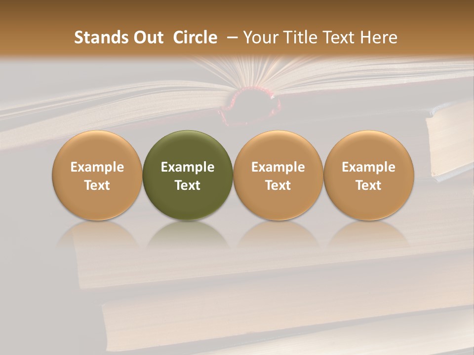 A Stack Of Books Powerpoint Presentation Template PowerPoint Template