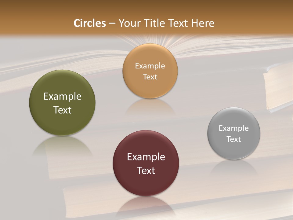 A Stack Of Books Powerpoint Presentation Template PowerPoint Template