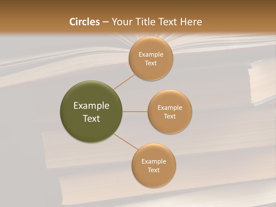 A Stack Of Books Powerpoint Presentation Template PowerPoint Template