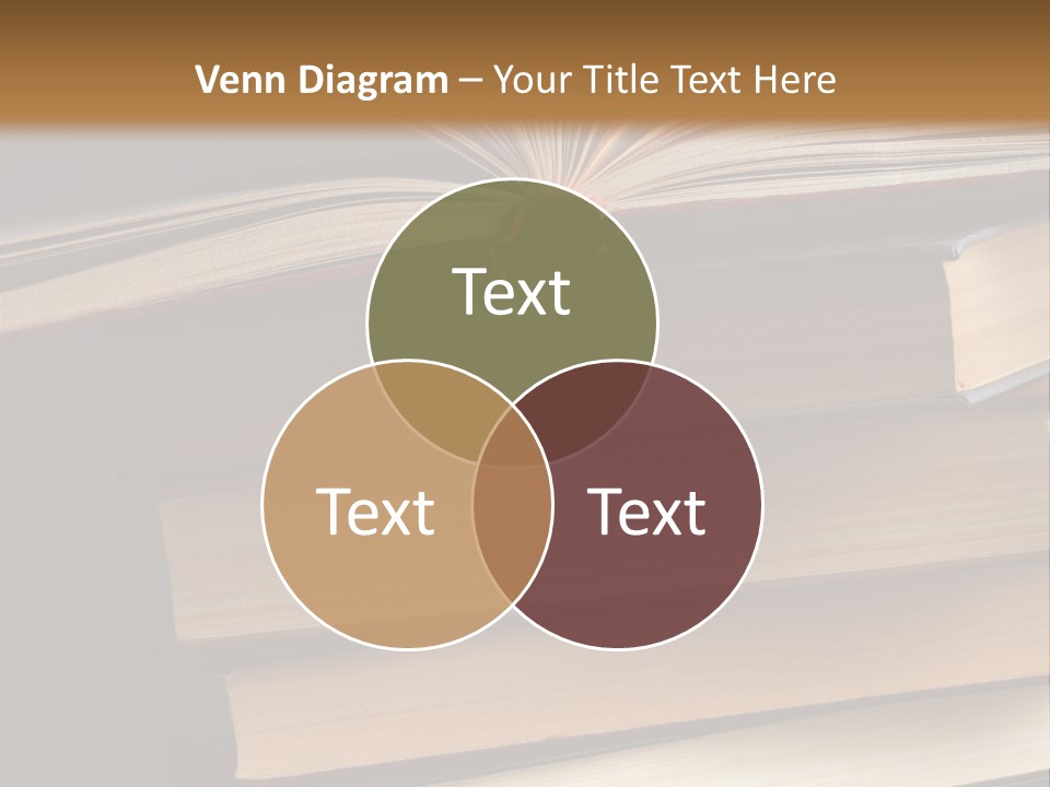 A Stack Of Books Powerpoint Presentation Template PowerPoint Template