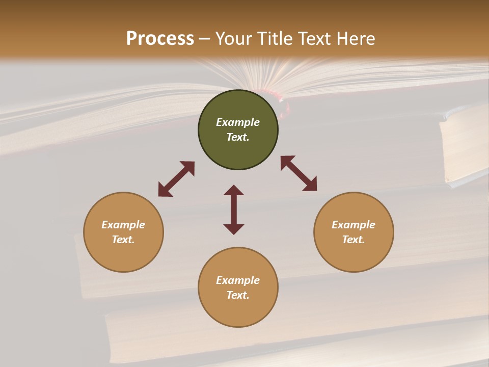 A Stack Of Books Powerpoint Presentation Template PowerPoint Template