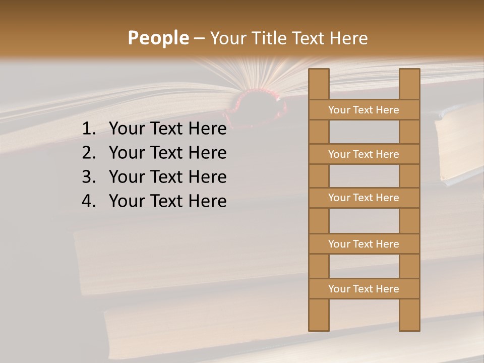 A Stack Of Books Powerpoint Presentation Template PowerPoint Template