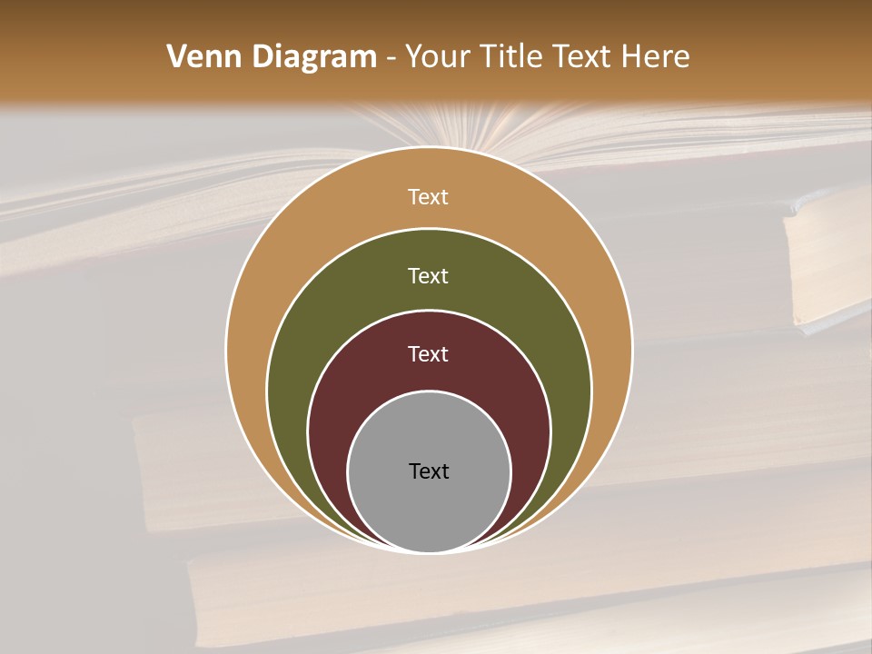 A Stack Of Books Powerpoint Presentation Template PowerPoint Template