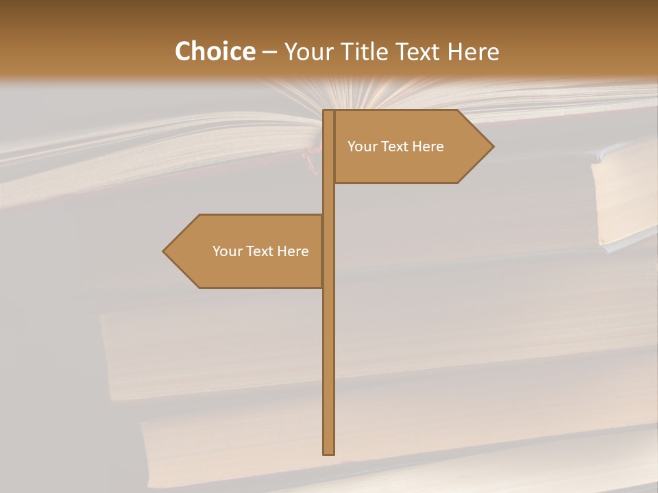 A Stack Of Books Powerpoint Presentation Template PowerPoint Template