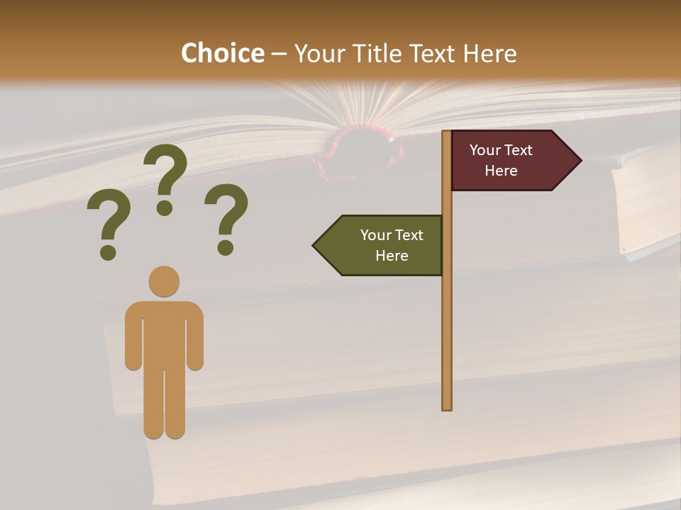 A Stack Of Books Powerpoint Presentation Template PowerPoint Template