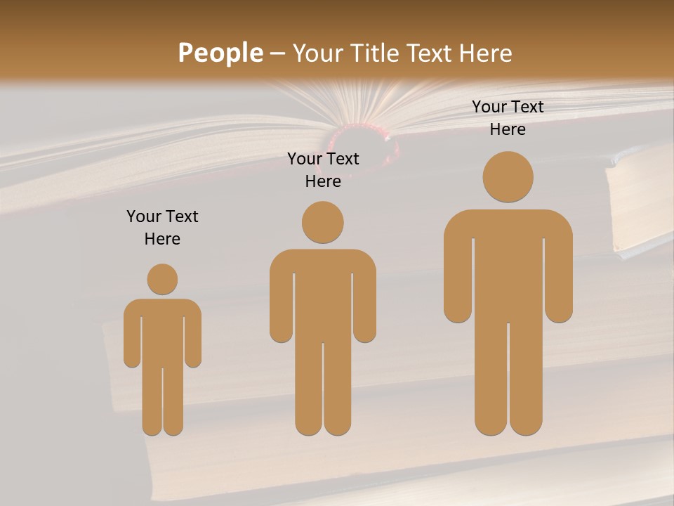 A Stack Of Books Powerpoint Presentation Template PowerPoint Template