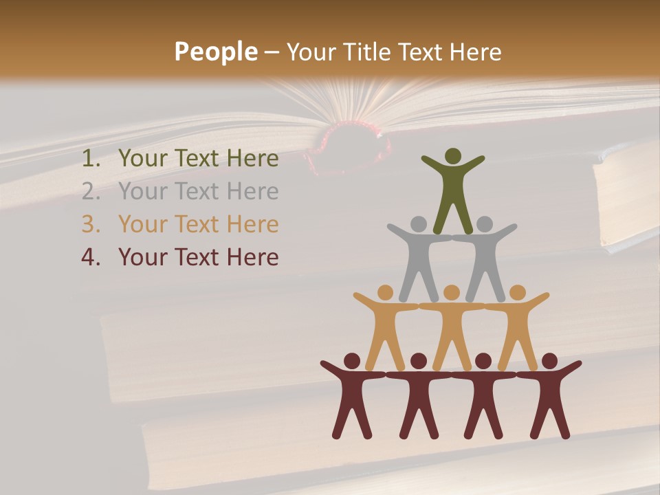 A Stack Of Books Powerpoint Presentation Template PowerPoint Template