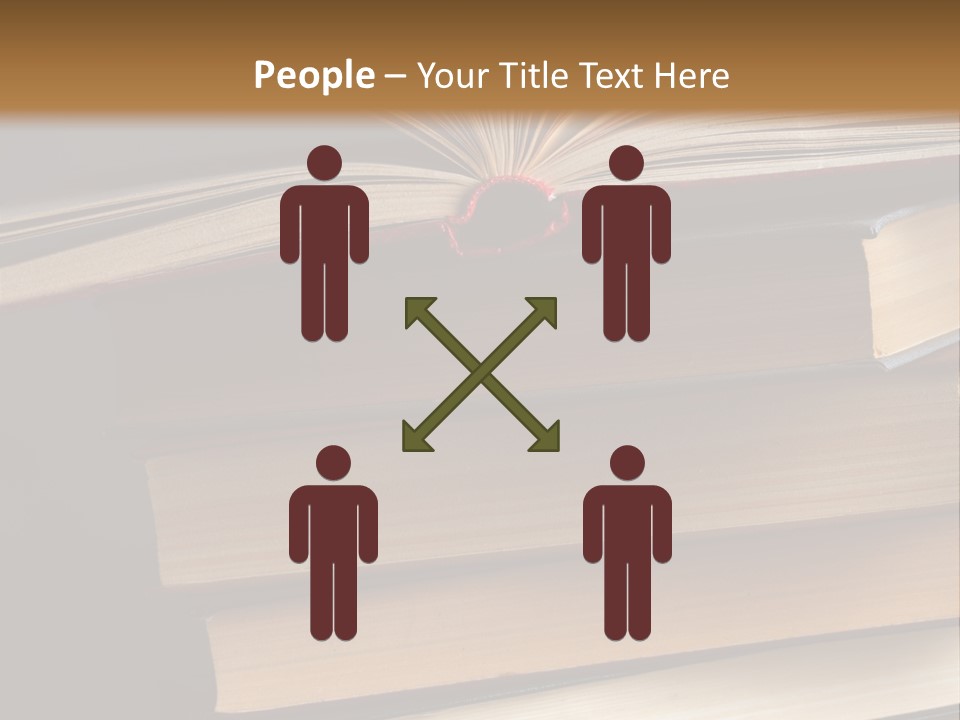 A Stack Of Books Powerpoint Presentation Template PowerPoint Template