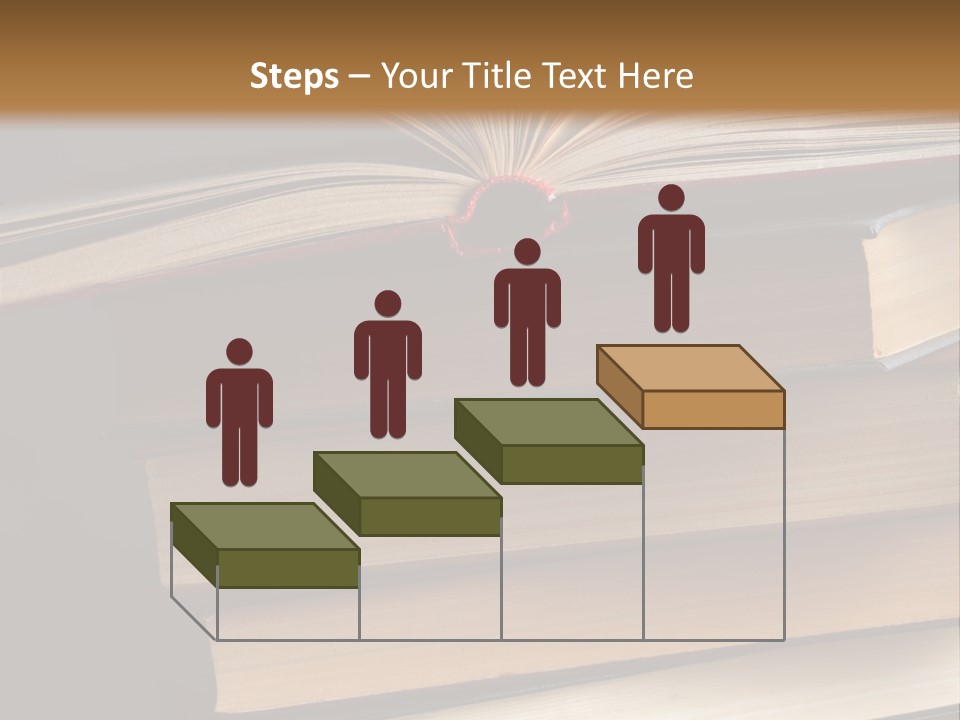 A Stack Of Books Powerpoint Presentation Template PowerPoint Template