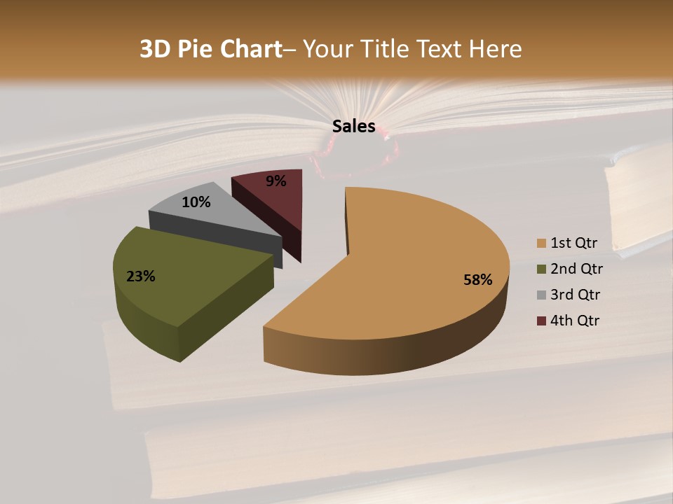 A Stack Of Books Powerpoint Presentation Template PowerPoint Template